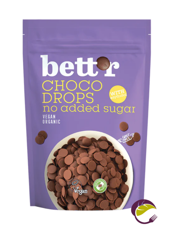 Čoko kapljice z eritritolom Bett'r bio (200g)