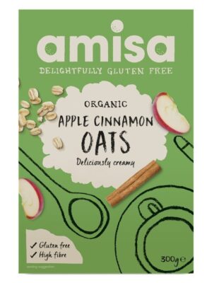 Kaša ovsenih kosmičev z jabolki in cimetom bio (300g)