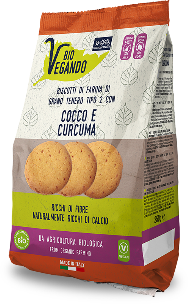 Piškoti s kokosom in kurkumo BioVegando (250g)