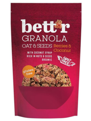 Granola jagode in kokos Bett'r bio (300g)