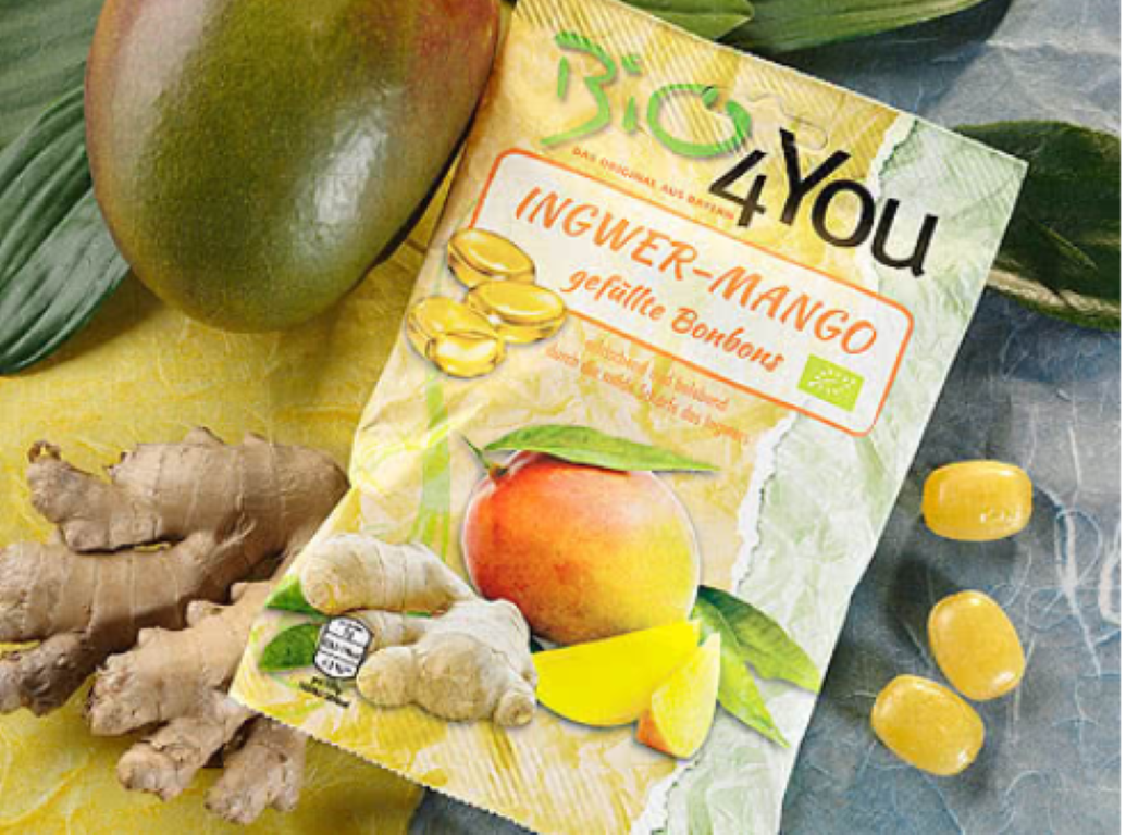 Ingverjevi bonboni z mangom bio Bio4You (75g)